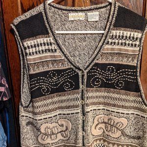 Vintage Black and White Vest